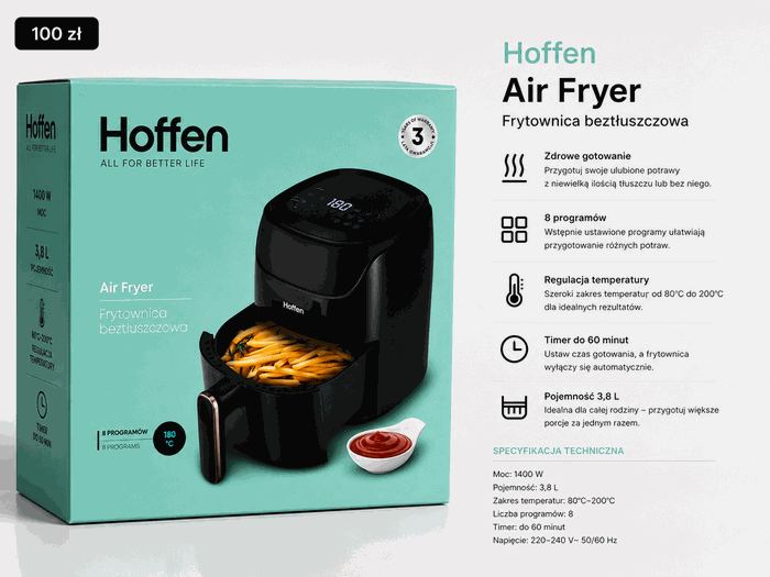 Hoffen Air Fryer 3,8L
