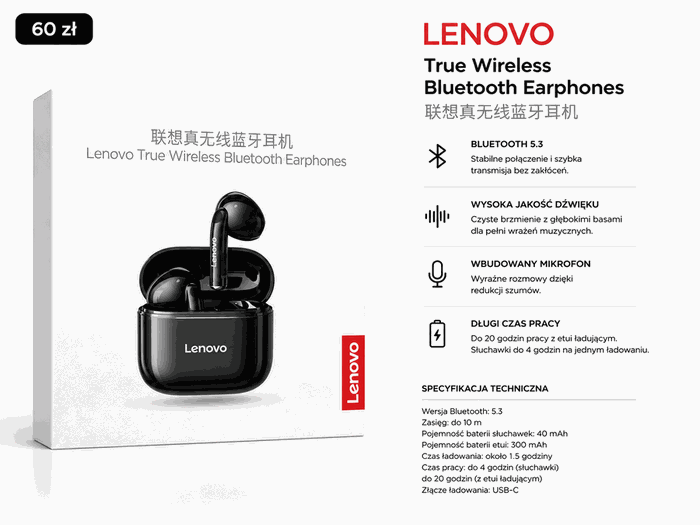 Lenovo Słuchawki BT